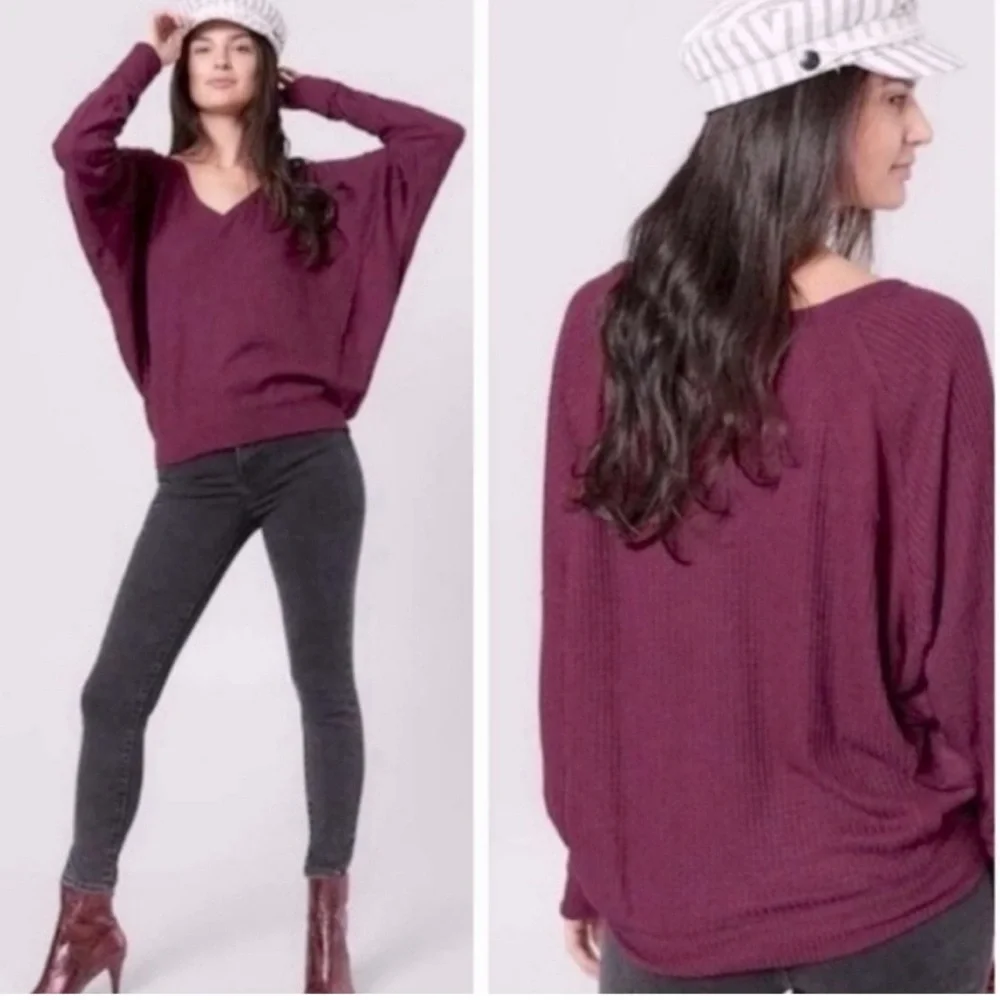 Free People - Santa Clara Thermal Top - Mulberry - Sz XS - Picture 1 of 3